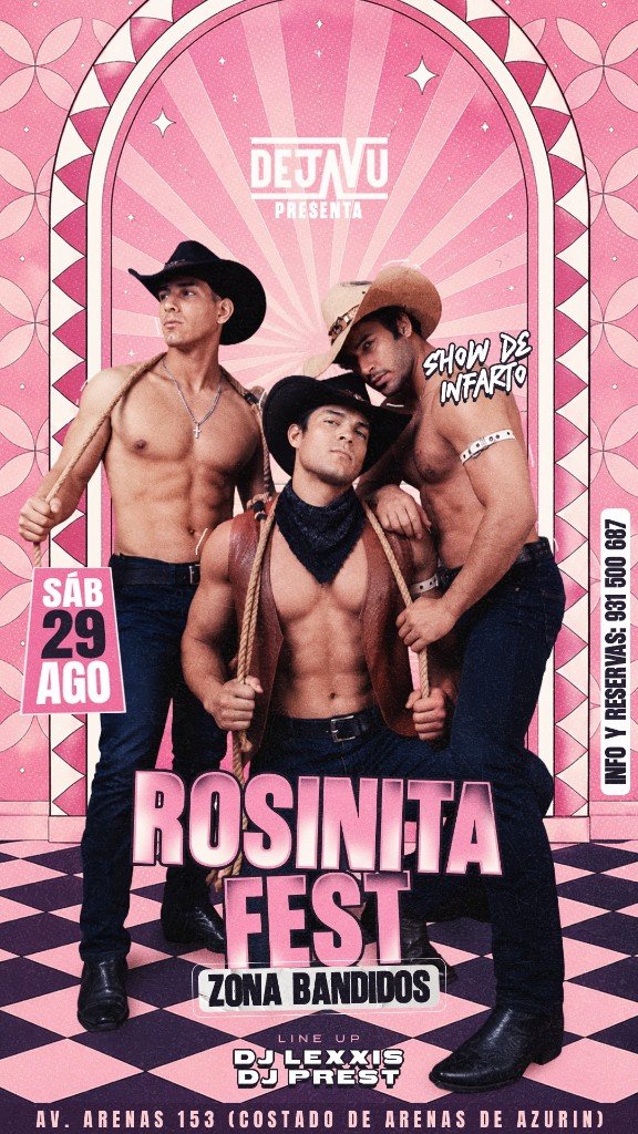 Afiche Rosinita Fest, DejaVu presenta